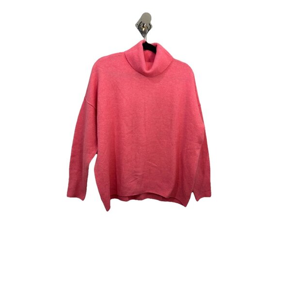 Vince Camuto Oversize Bubble Gum  Pink Turtleneck Sweater Size M - Picture 1 of 11